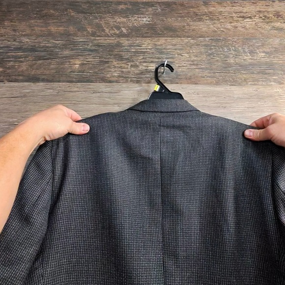 Haggar Charcoal Gray Textured Jacket Blazer - Picture 9 of 14